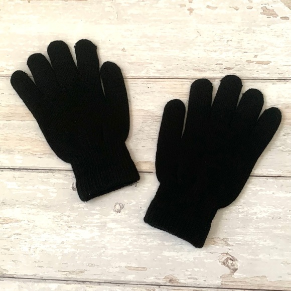 L.L. Bean Other - L.L. Bean Big Kids Finger Mittens Gloves Winter Black Girls Boys 8-14yrs NEW